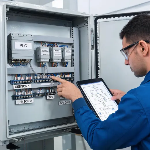 Control cabinet sensor integration